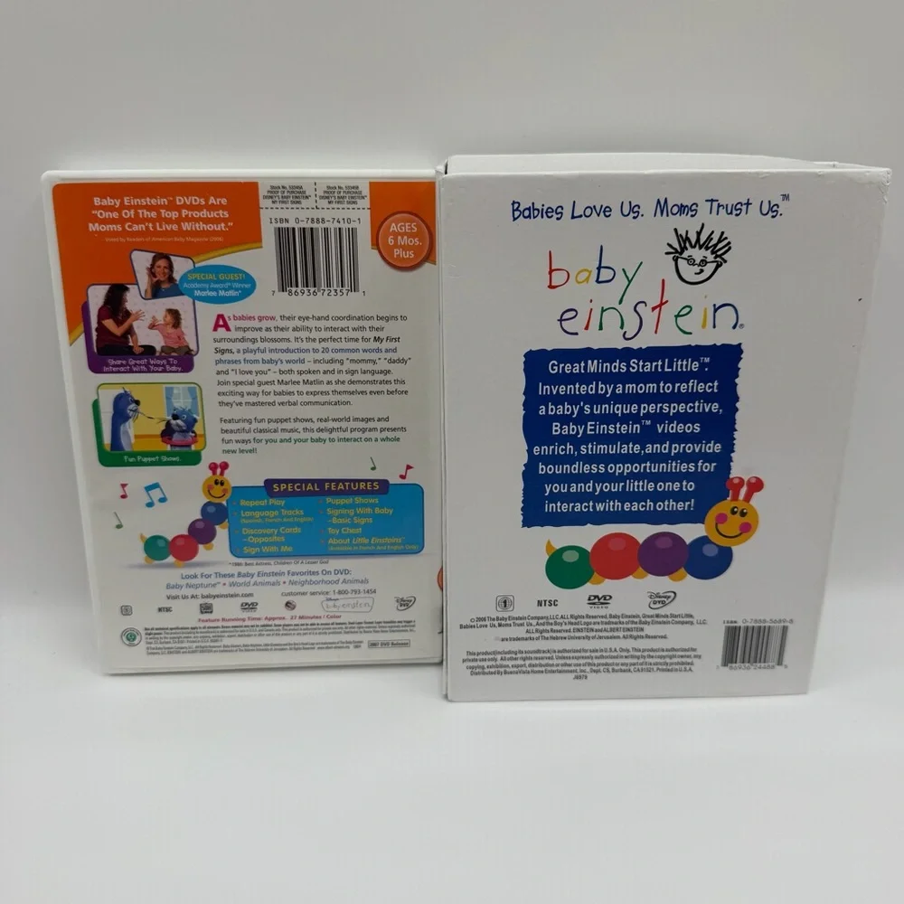 Disney’s Baby Einstein Lot of 25 DVDs + My First Signs Learning Educational READ